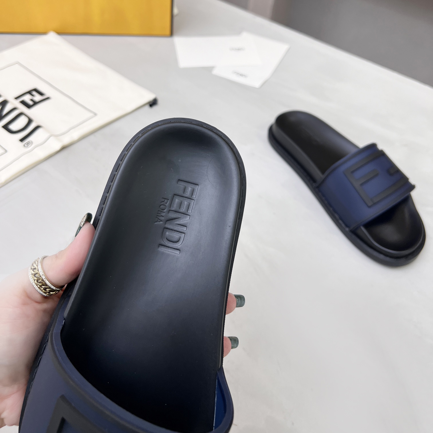 Fendi Baguette Slides - DopestKickz