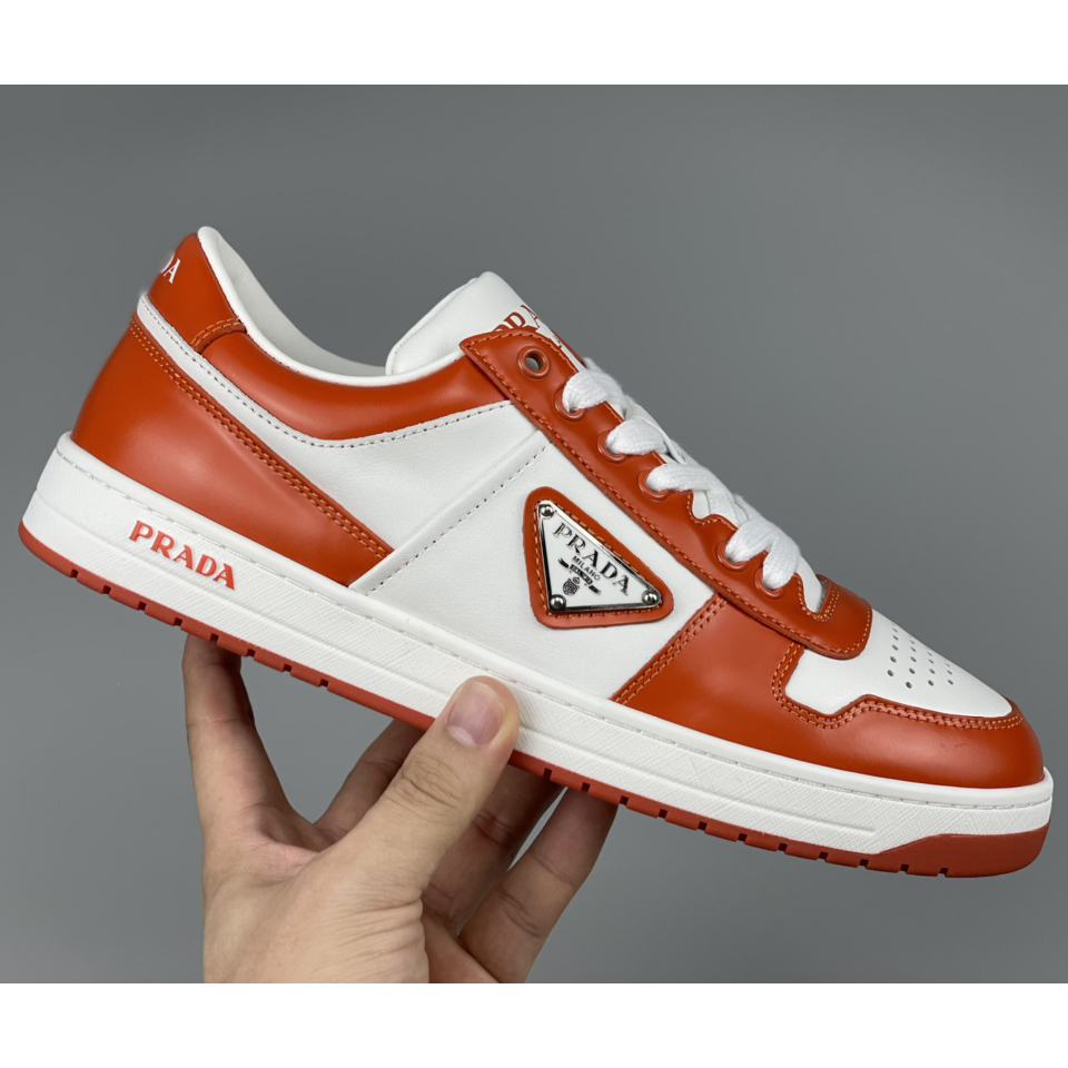 Prada Downtown Leather Sneakers - DopestKickz