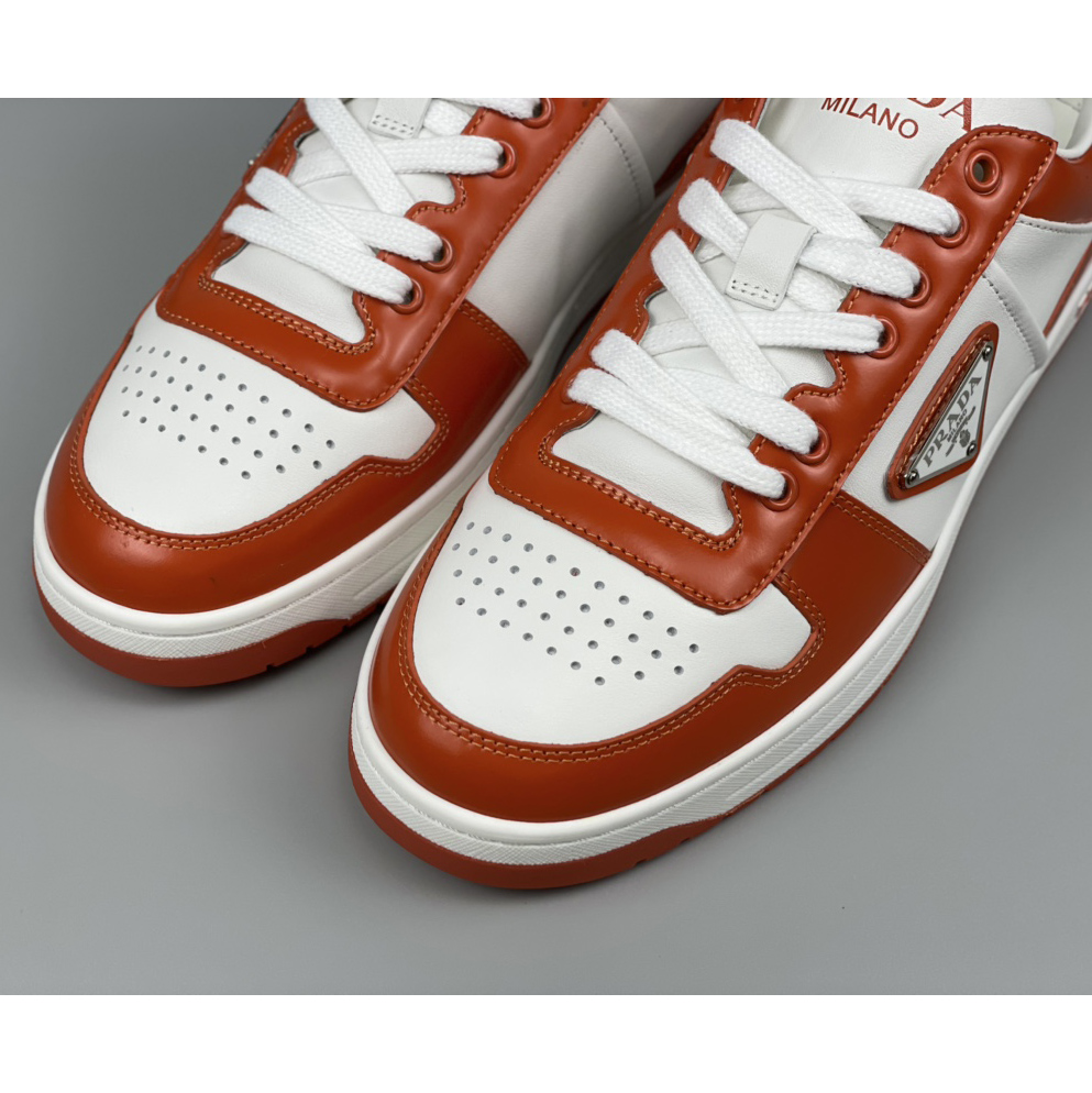 Prada Downtown Leather Sneakers - DopestKickz