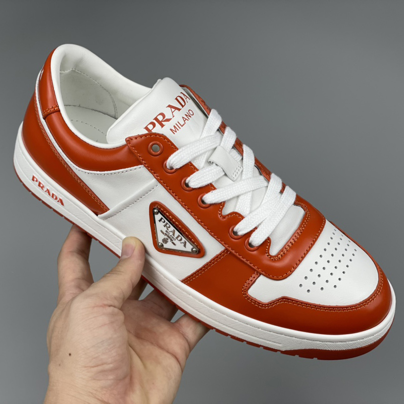 Prada Downtown Leather Sneakers - DopestKickz