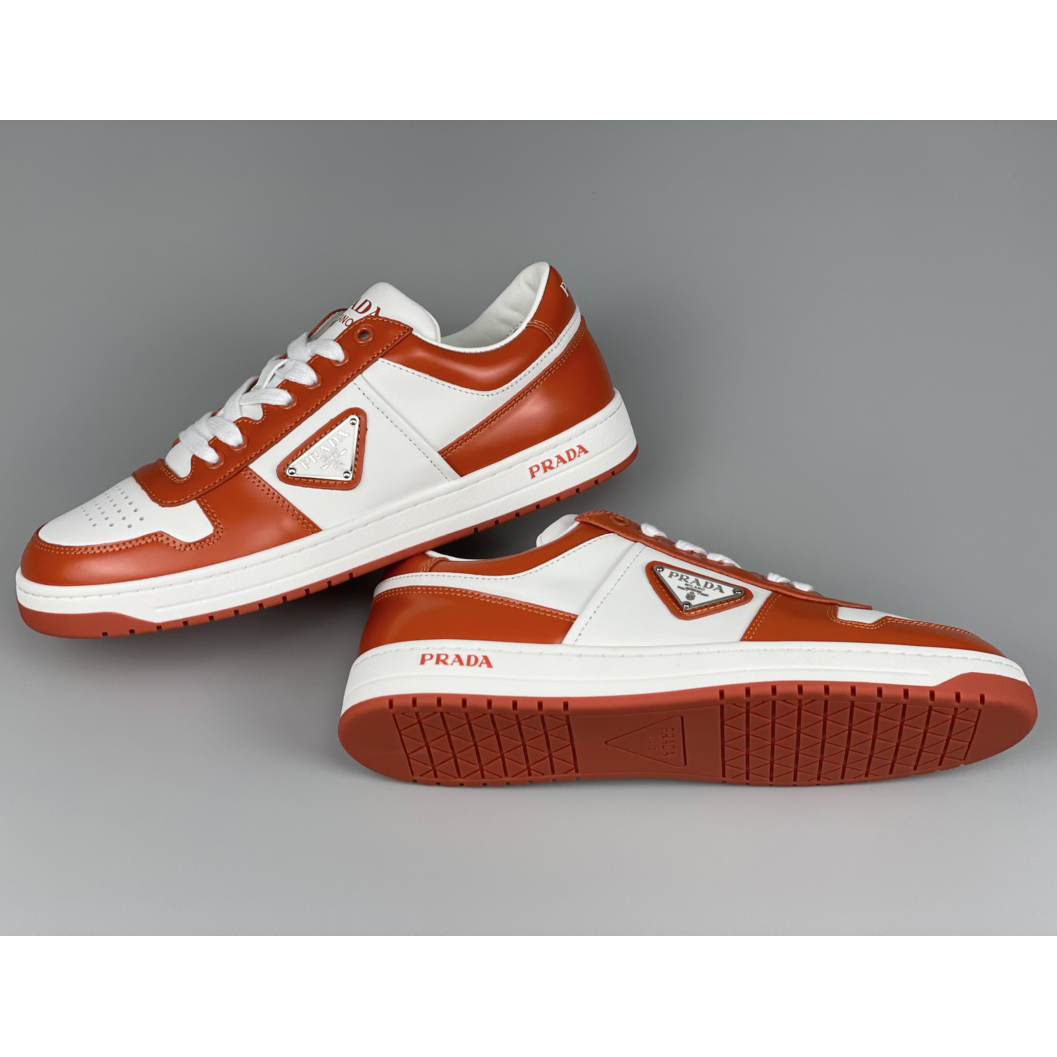 Prada Downtown Leather Sneakers - DopestKickz