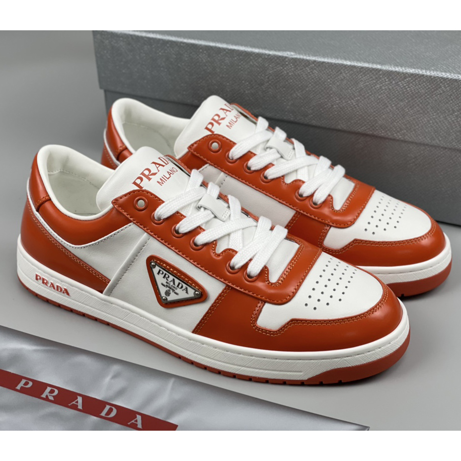 Prada Downtown Leather Sneakers - DopestKickz