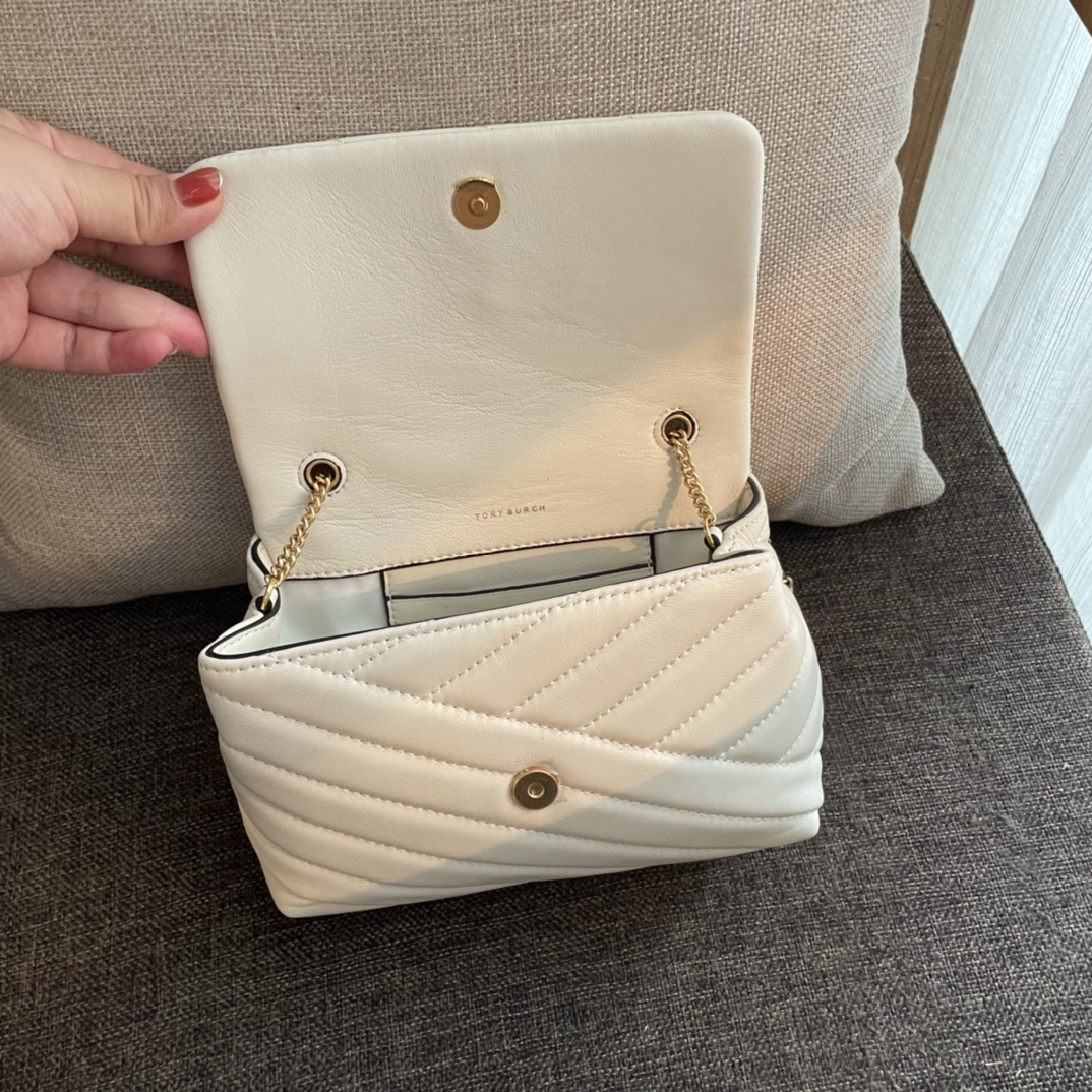 ToryBurch Kira Chevron Convertible Shoulder Bag(18-12.5-5.5cm)  TB316M - DopestKickz