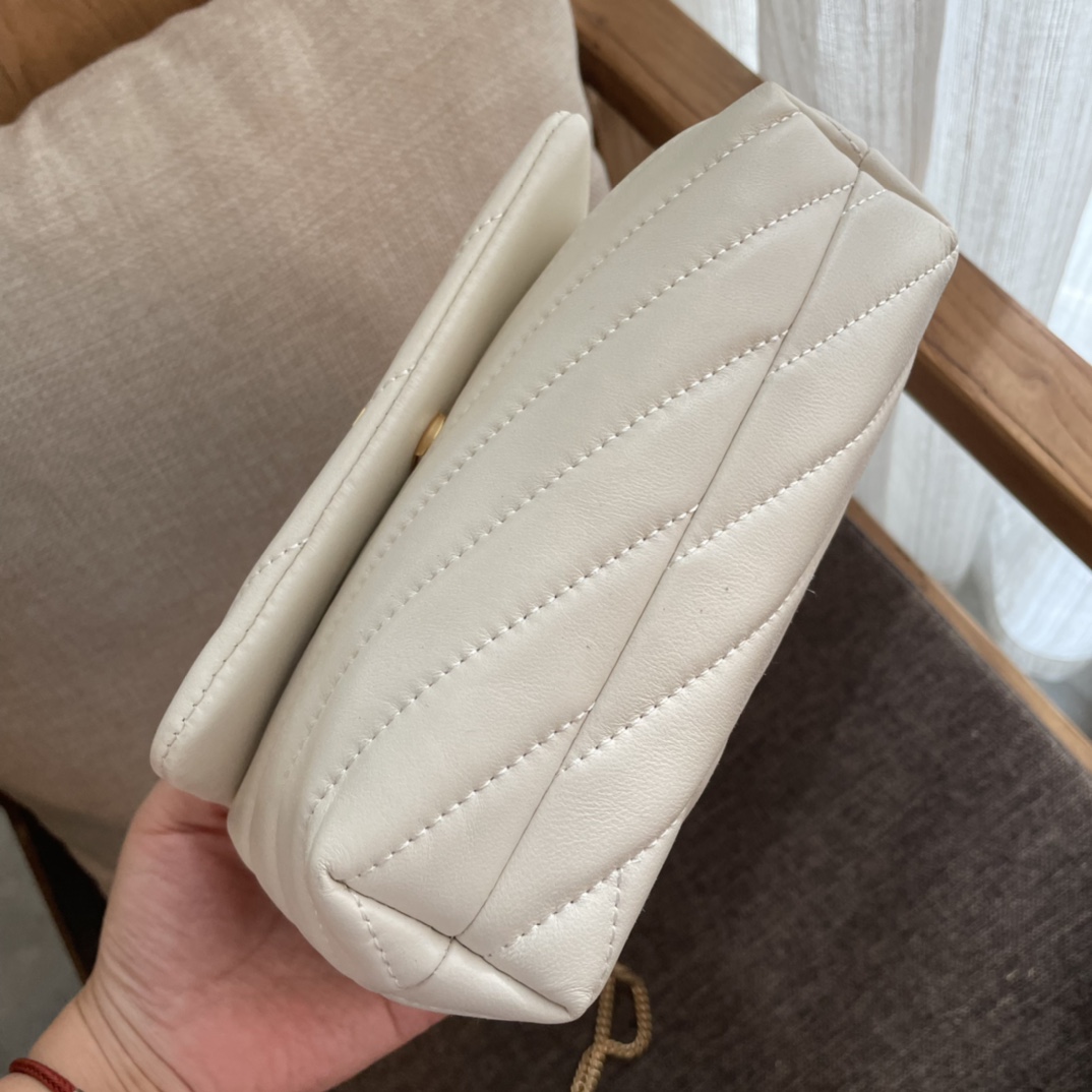 ToryBurch Kira Chevron Convertible Shoulder Bag(18-12.5-5.5cm)  TB316M - DopestKickz