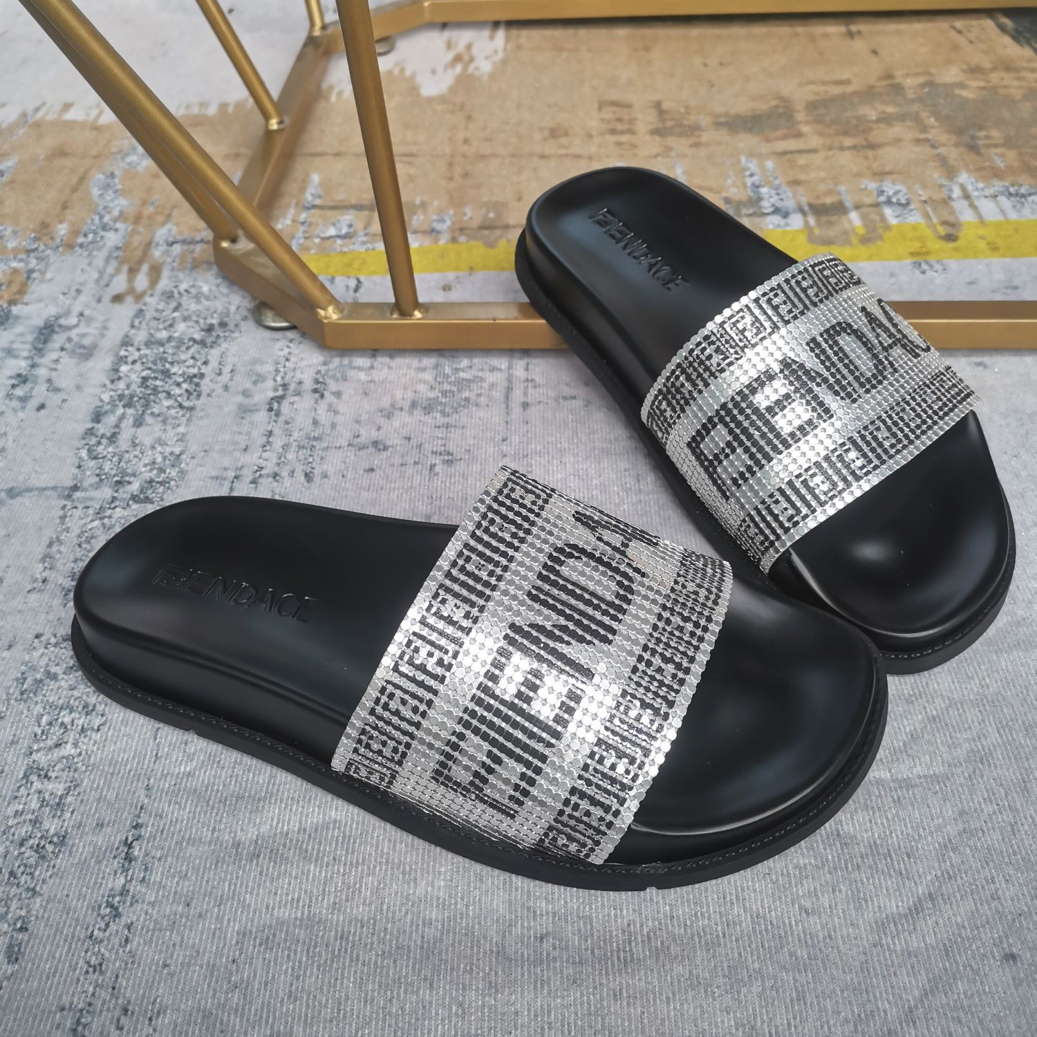 Versace x Fendi Fendace Logo Sandals  - DopestKickz