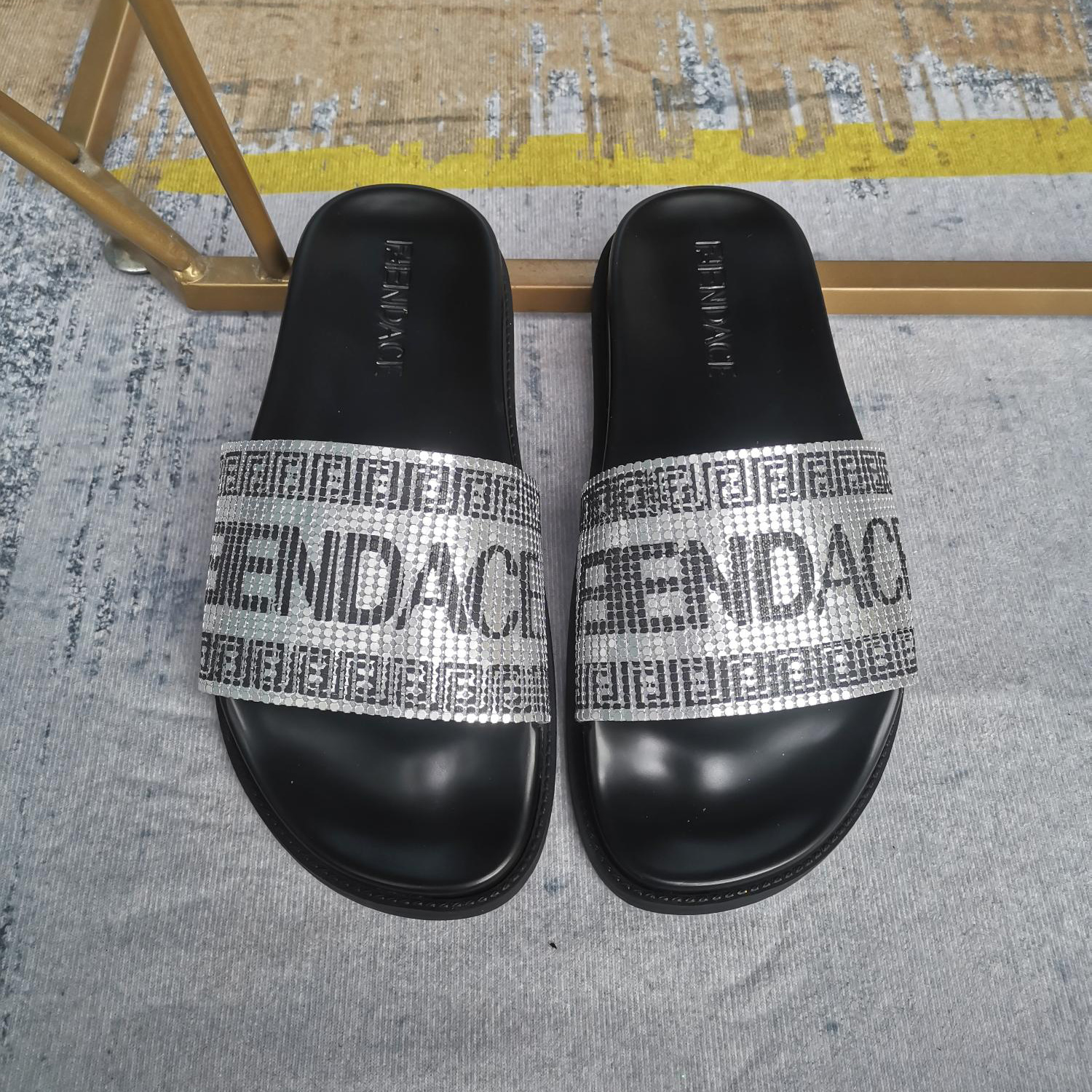 Versace x Fendi Fendace Logo Sandals  - DopestKickz