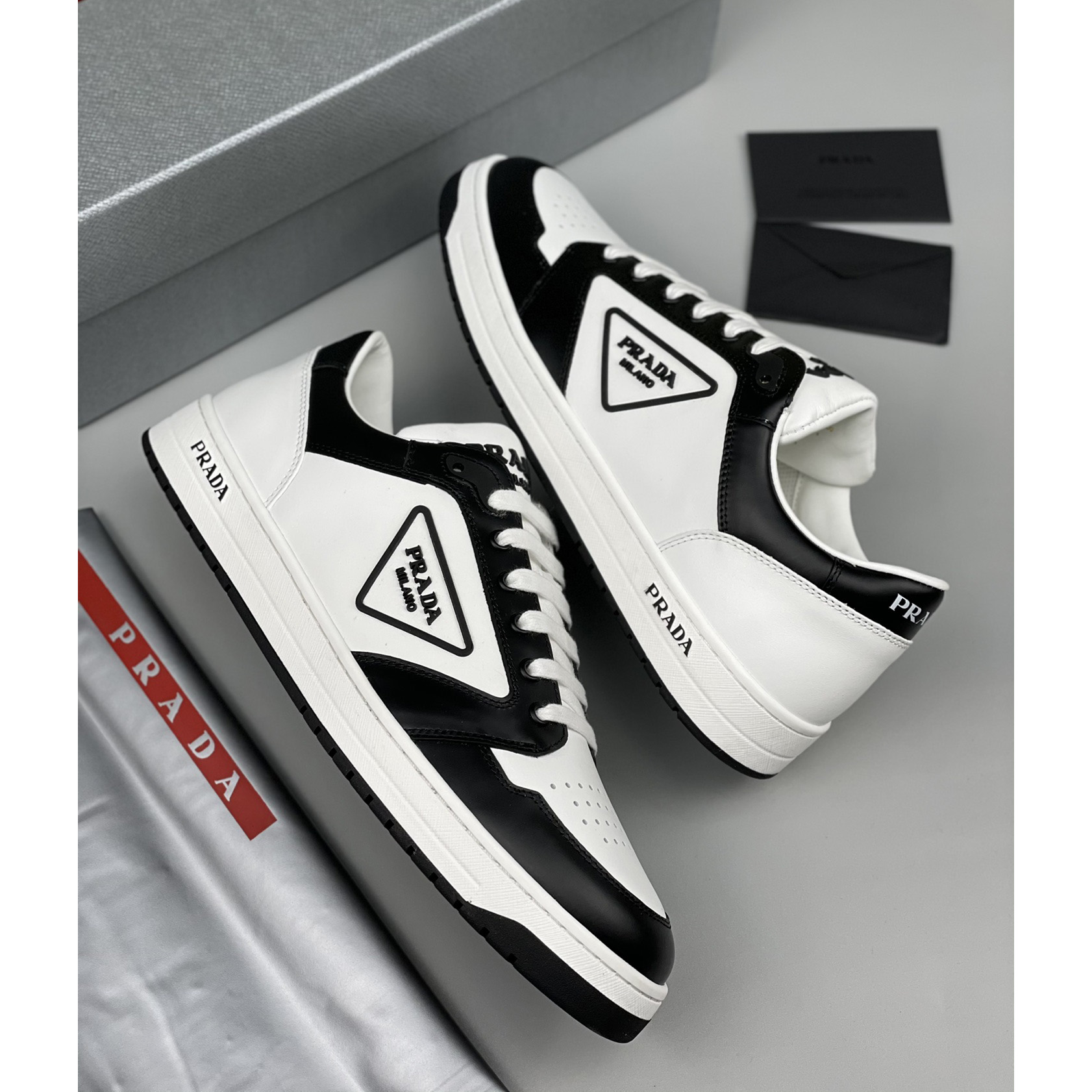 Prada District Leather Sneakers（Upon uk Size） - DopestKickz