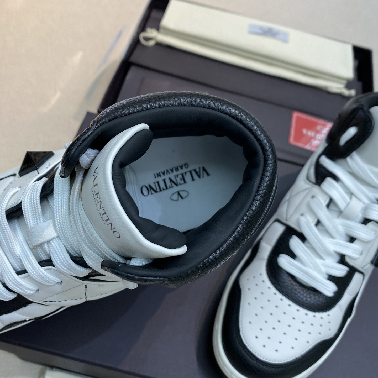 Valenti One Stud Mid-Top Nappa Sneaker - DopestKickz