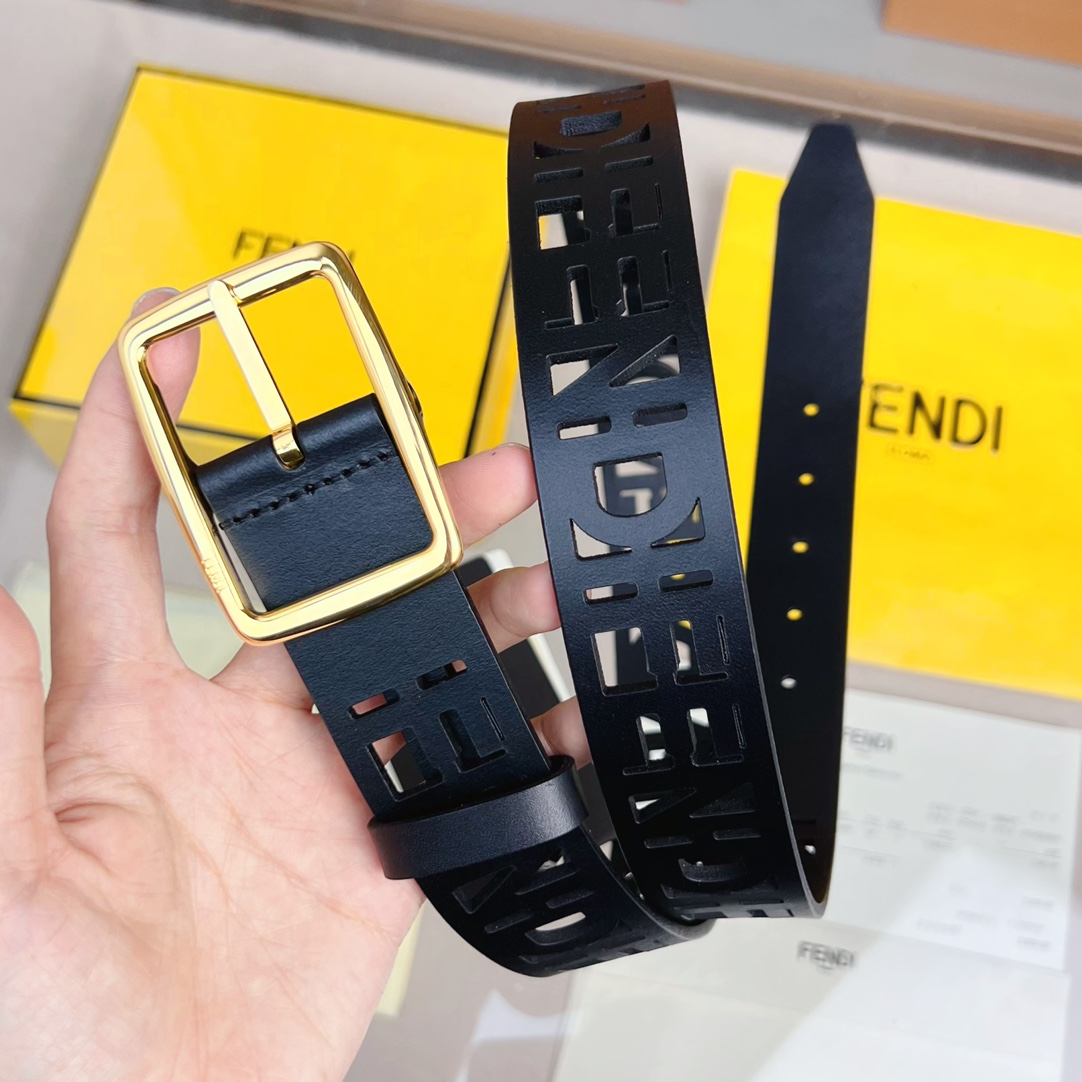 Fendi Leather Belt  - DopestKickz