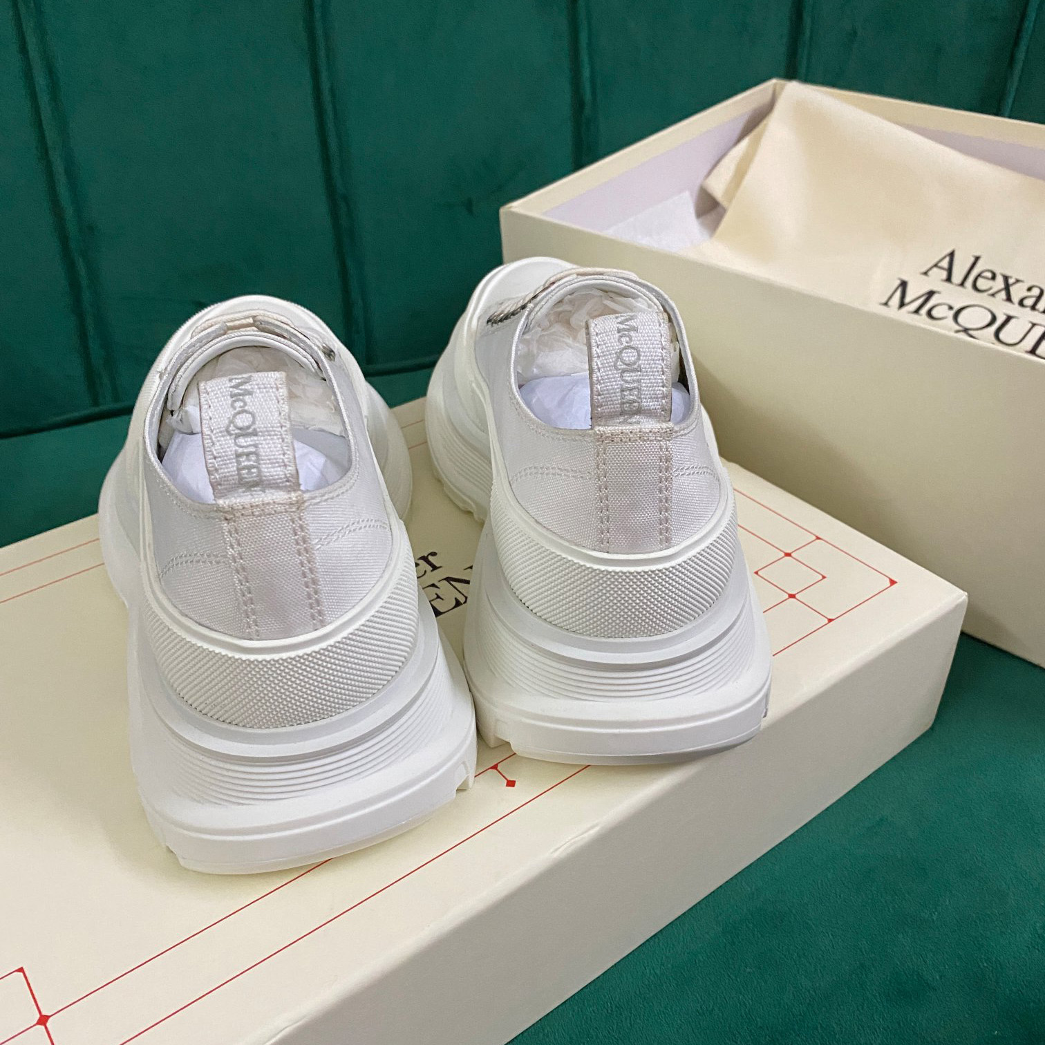 Alexander Mqueen Women's Tread Slick Lace Up In White - DopestKickz