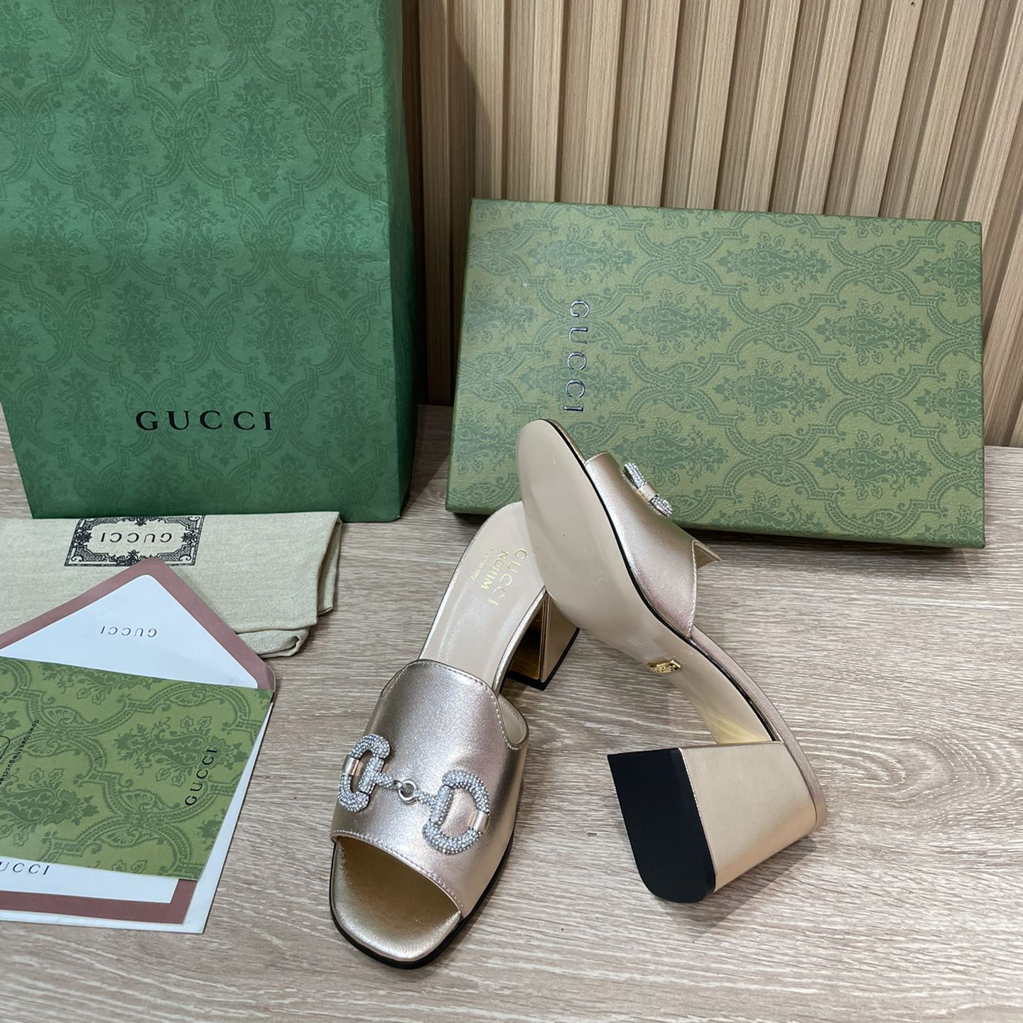 Gucci Women's Gucci Nojum Sandal With Heel Height Of 7.5cm - DopestKickz