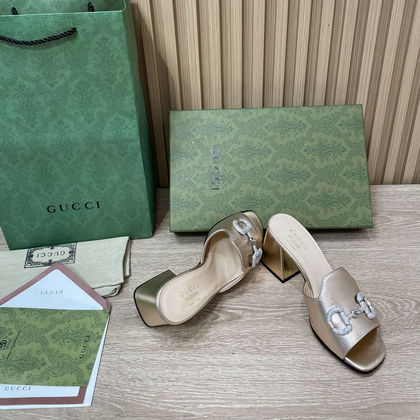 Gucci Women's Gucci Nojum Sandal With Heel Height Of 7.5cm - DopestKickz