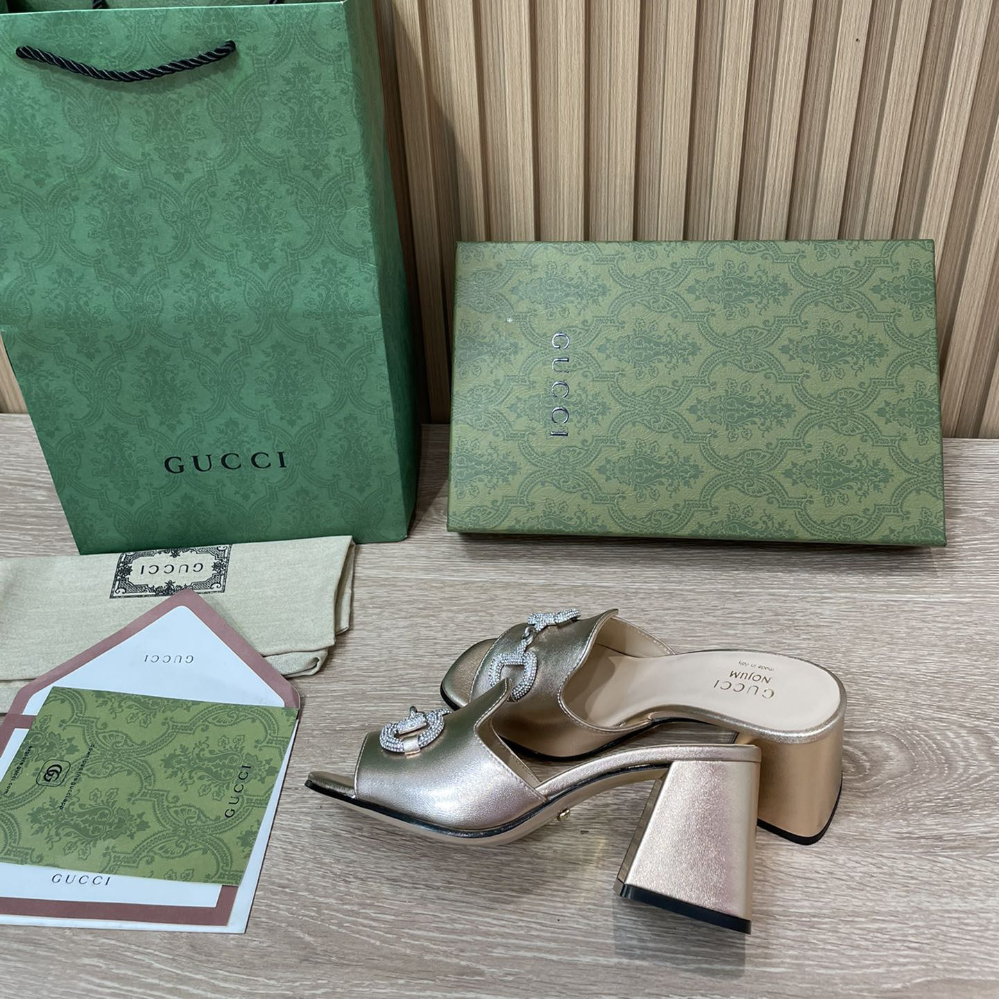 Gucci Women's Gucci Nojum Sandal With Heel Height Of 7.5cm - DopestKickz