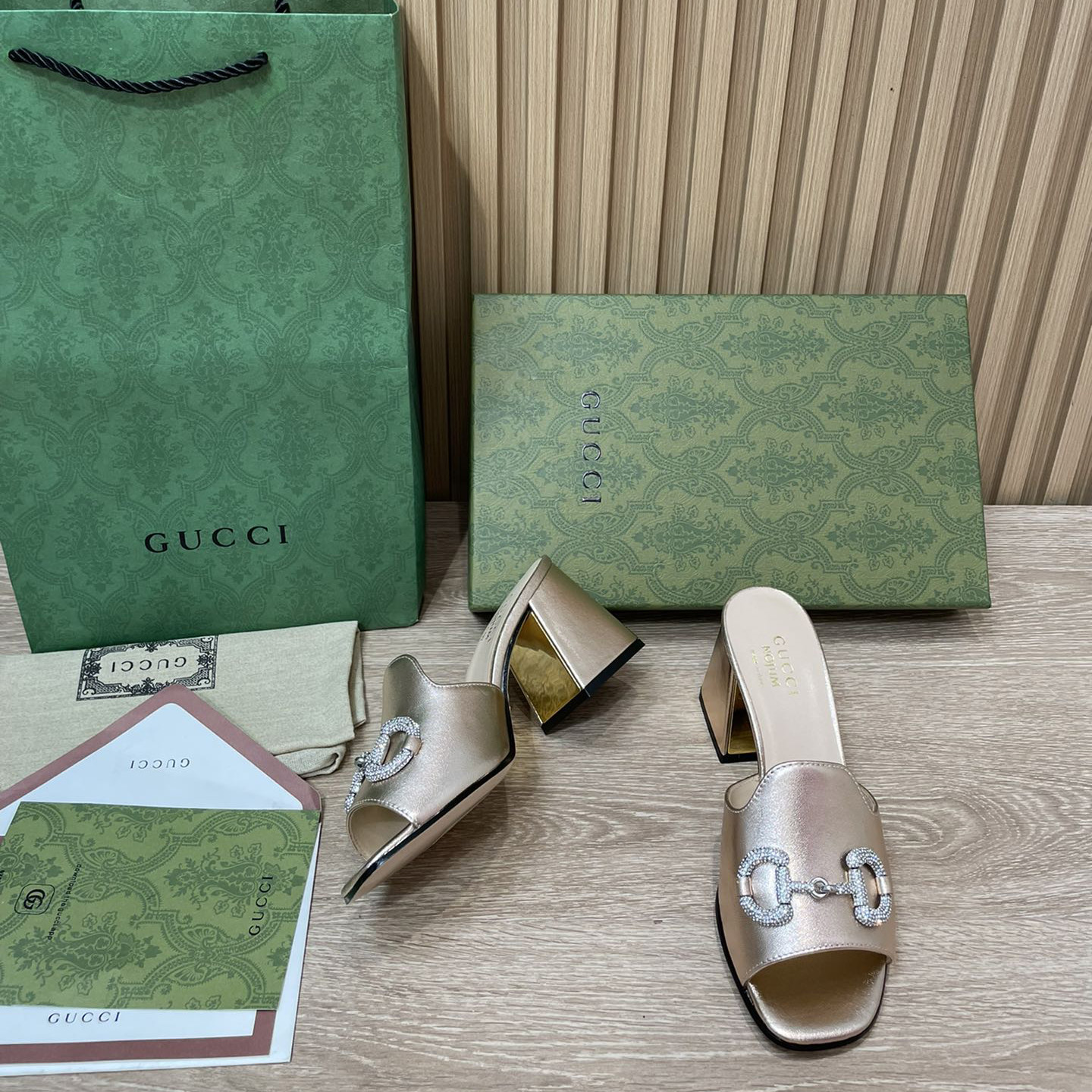 Gucci Women's Gucci Nojum Sandal With Heel Height Of 7.5cm - DopestKickz