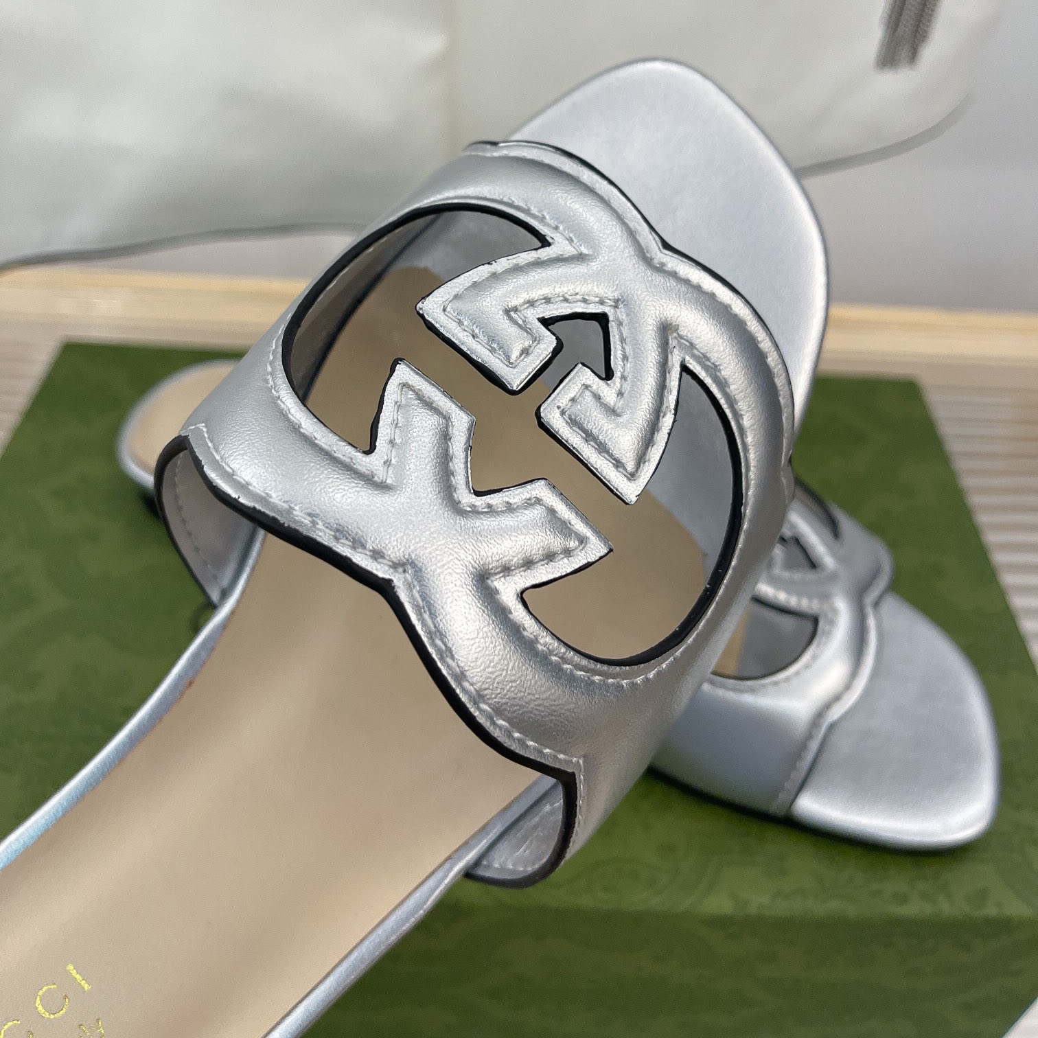 Gucci Women's Interlocking G Cut-Out Slide Sandal - DopestKickz