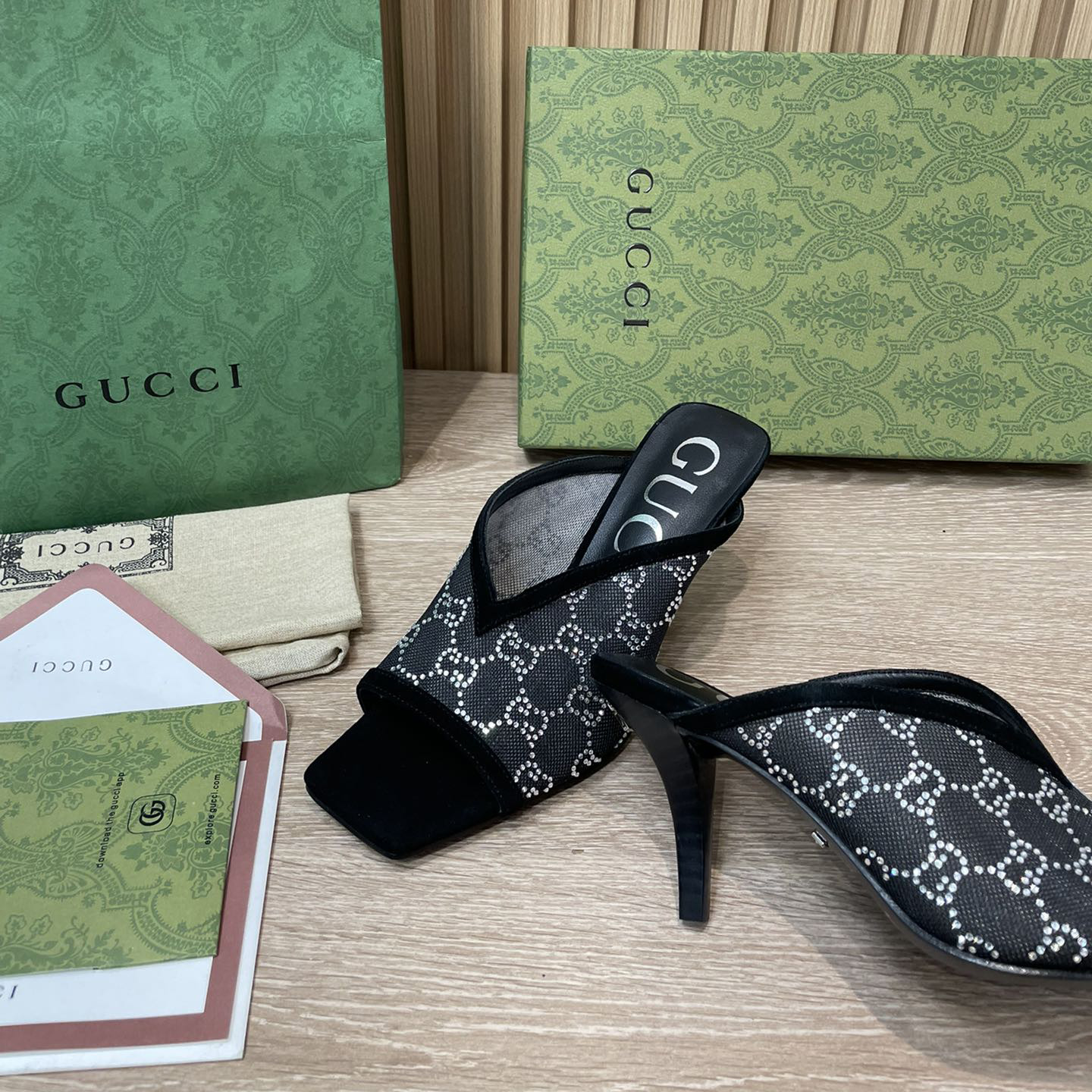 Gucci Women's GG Sandal With Heel Height Of 7.5cm - DopestKickz