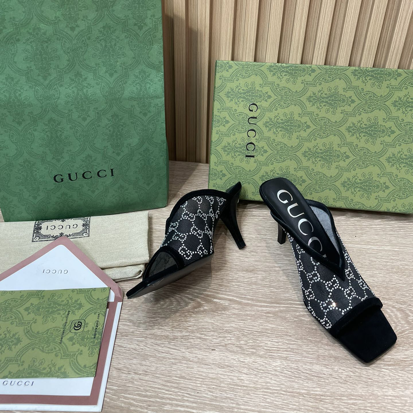 Gucci Women's GG Sandal With Heel Height Of 7.5cm - DopestKickz