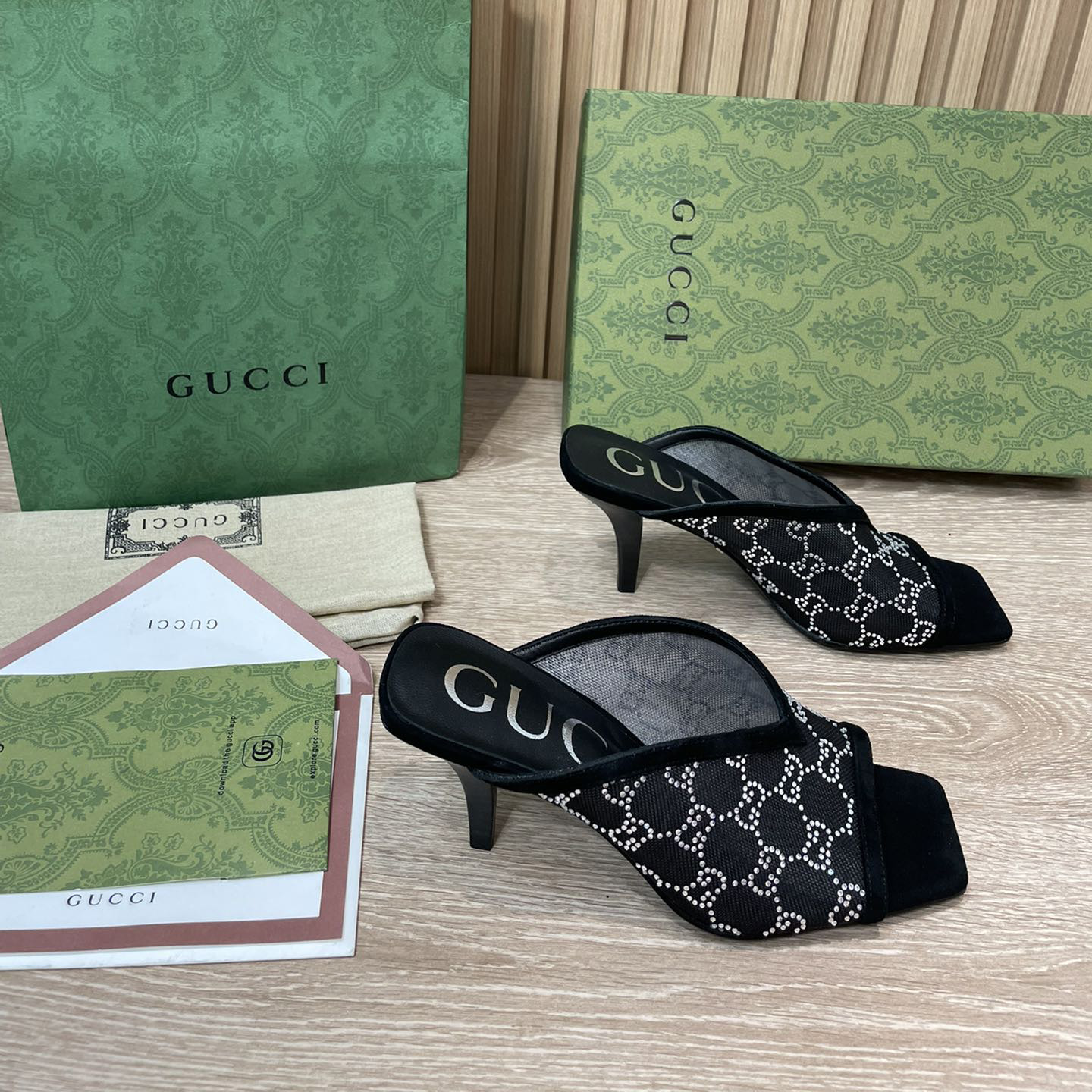 Gucci Women's GG Sandal With Heel Height Of 7.5cm - DopestKickz