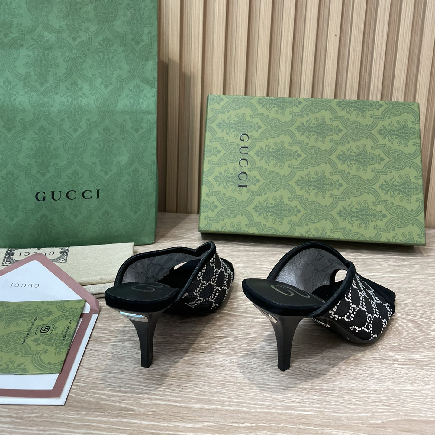 Gucci Women's GG Sandal With Heel Height Of 7.5cm - DopestKickz
