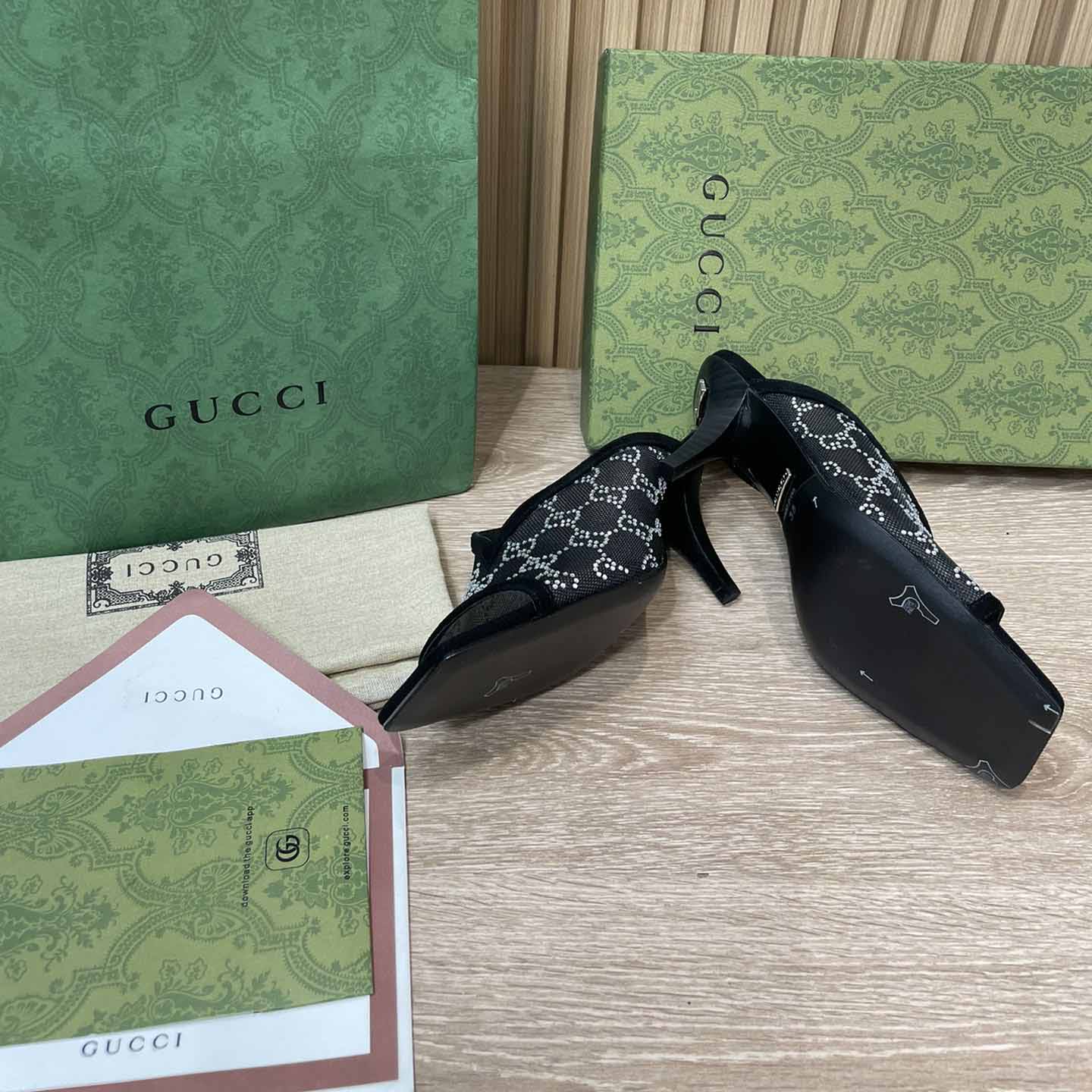 Gucci Women's GG Sandal With Heel Height Of 7.5cm - DopestKickz