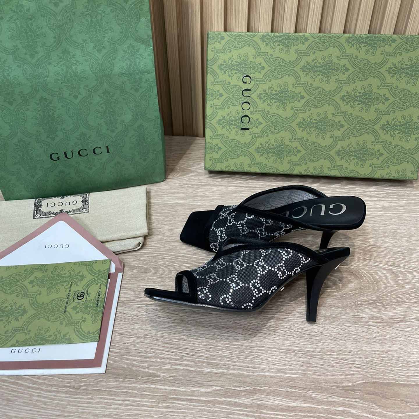 Gucci Women's GG Sandal With Heel Height Of 7.5cm - DopestKickz