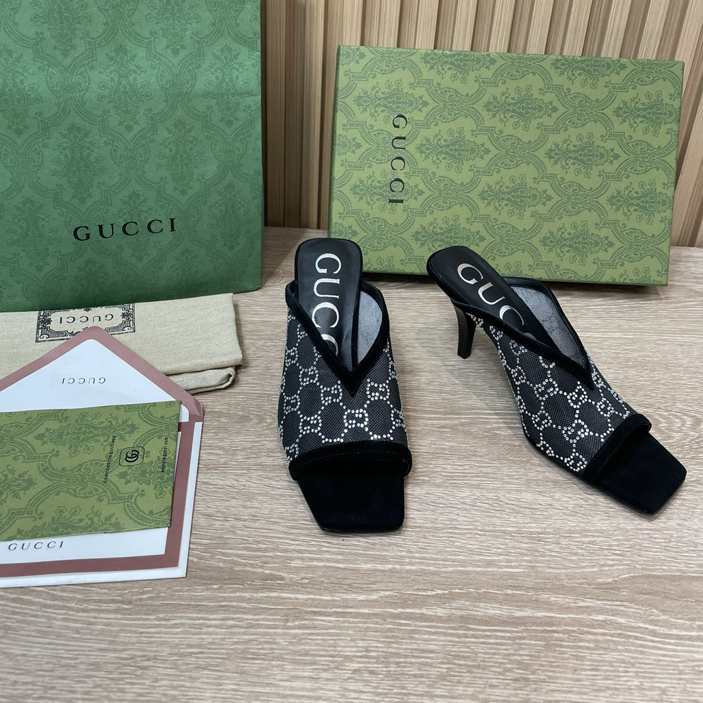 Gucci Women's GG Sandal With Heel Height Of 7.5cm - DopestKickz