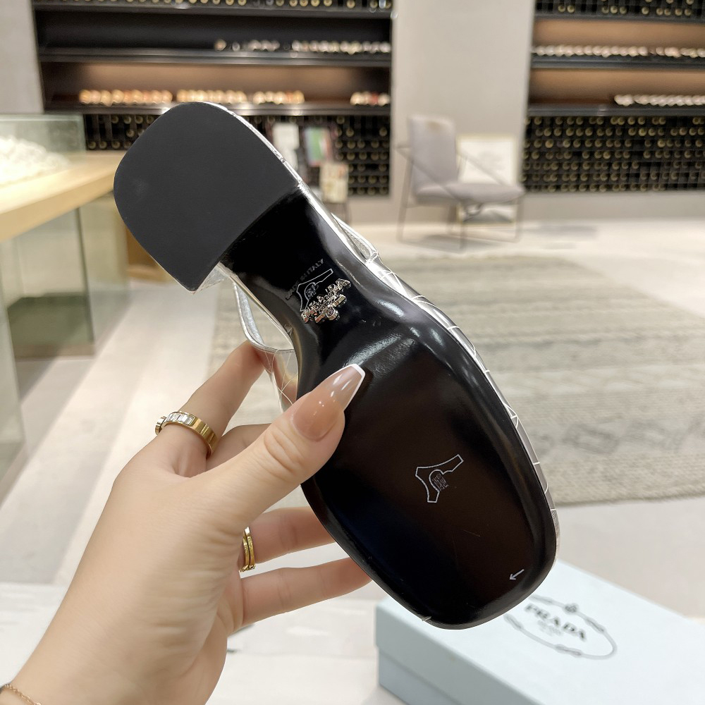 Prada Metallic Leather Slingback Pumps - DopestKickz