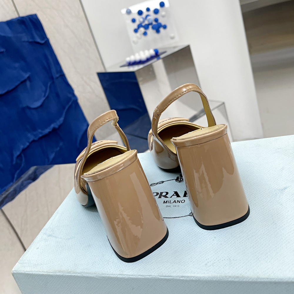 Prada Patent Leather Sling-Back Pumps - DopestKickz