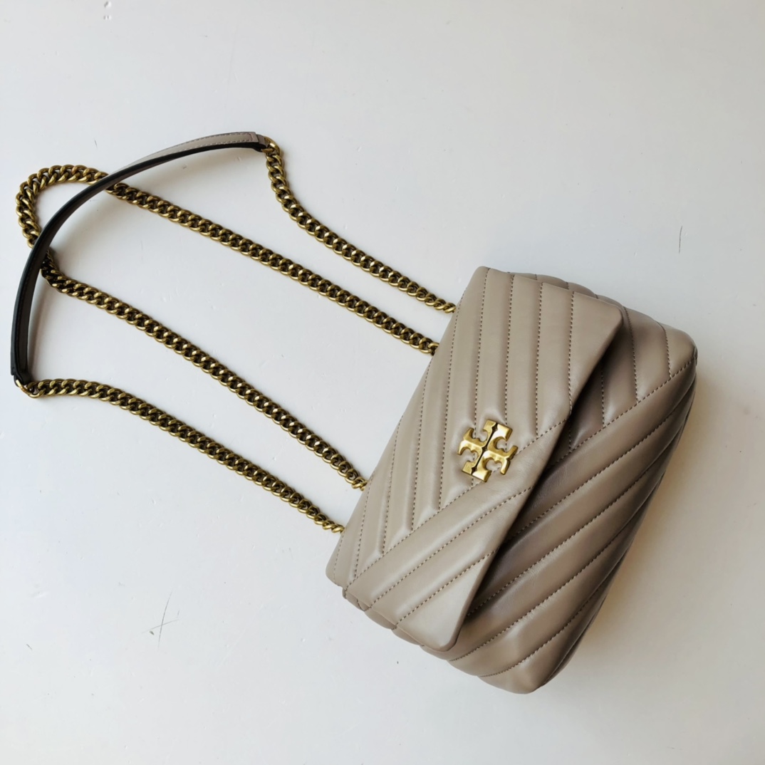 ToryBurch Kira Chevron Convertible Shoulder Bag(22.5-15-8cm)  TB316S90452 - DopestKickz