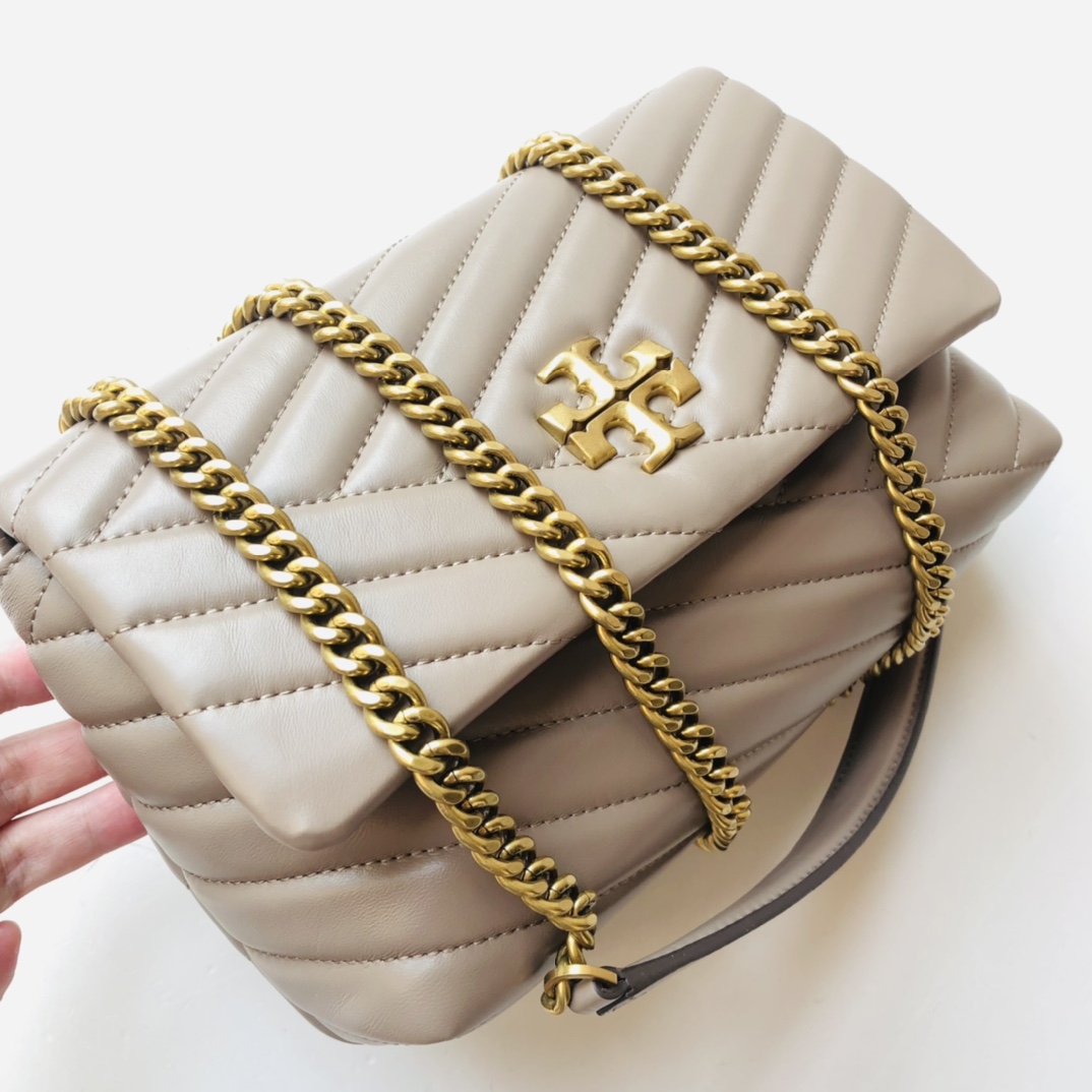 ToryBurch Kira Chevron Convertible Shoulder Bag(22.5-15-8cm)  TB316S90452 - DopestKickz