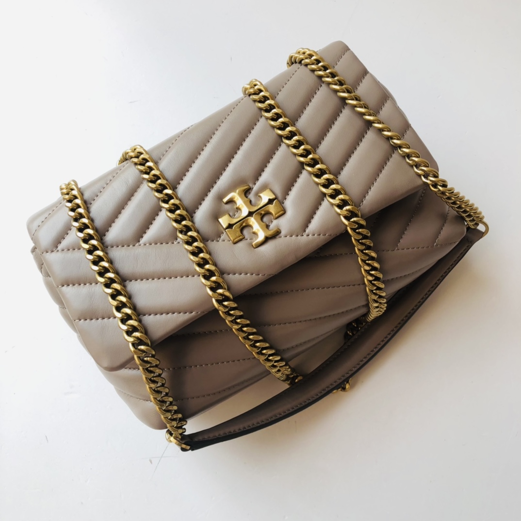 ToryBurch Kira Chevron Convertible Shoulder Bag(22.5-15-8cm)  TB316S90452 - DopestKickz