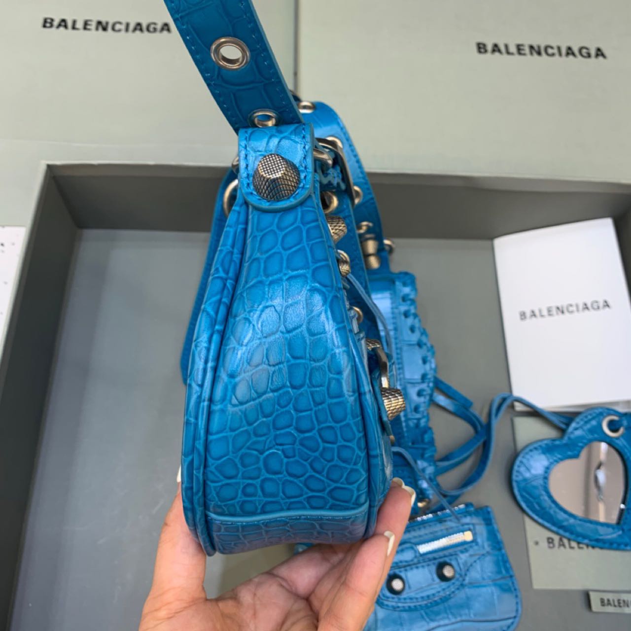 Balenciaga Le Cagole XS Shoulder Bag In Blue(26-12-6cm) - DopestKickz