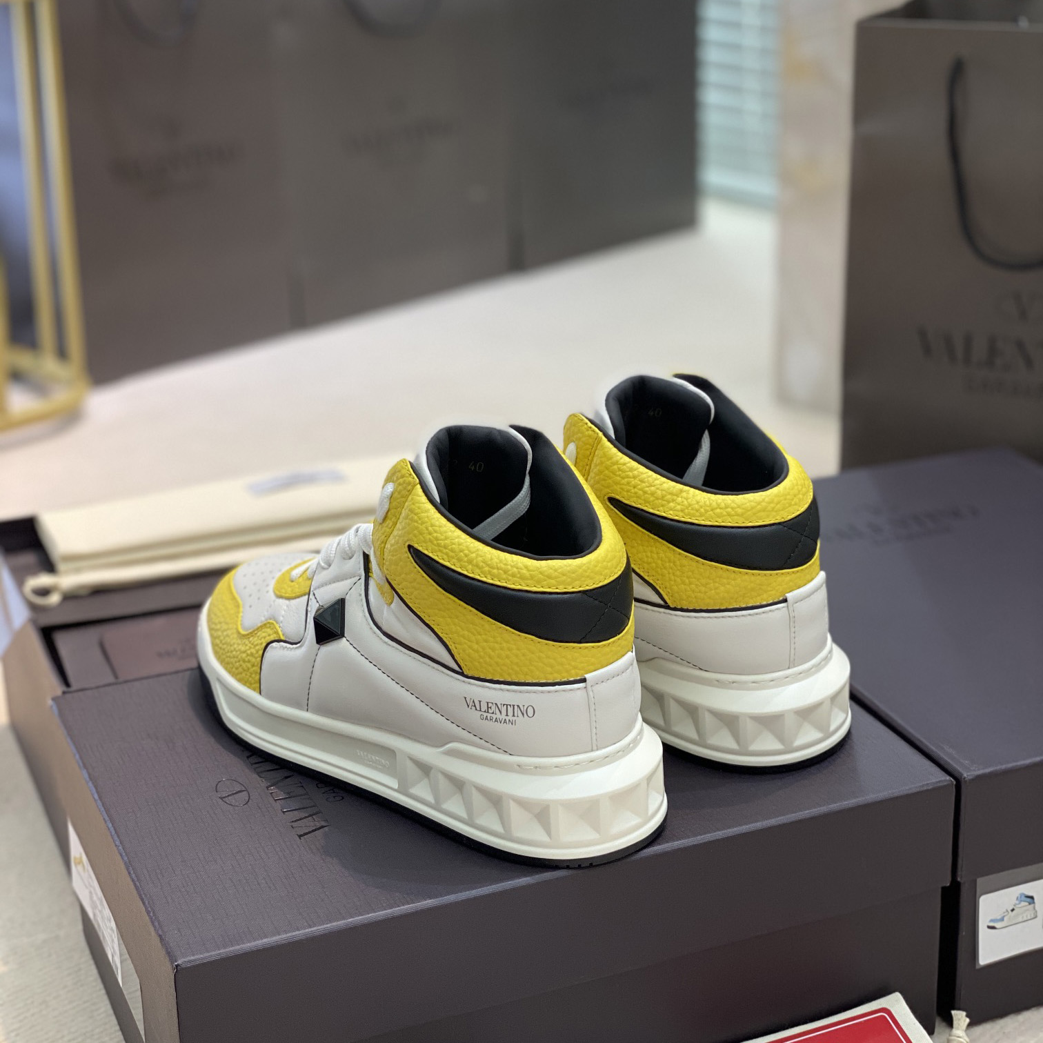 Valenti One Stud Mid-Top Nappa Sneaker - DopestKickz