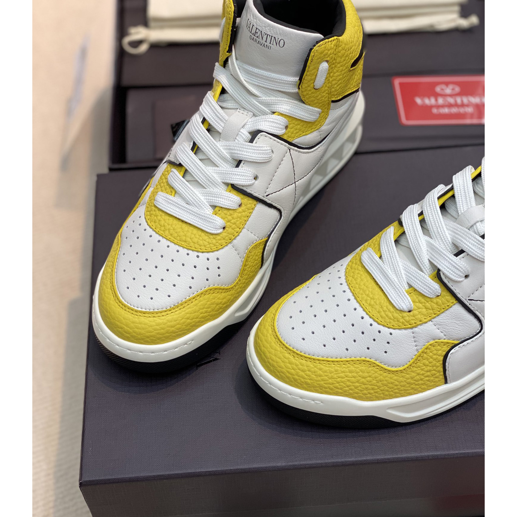 Valenti One Stud Mid-Top Nappa Sneaker - DopestKickz