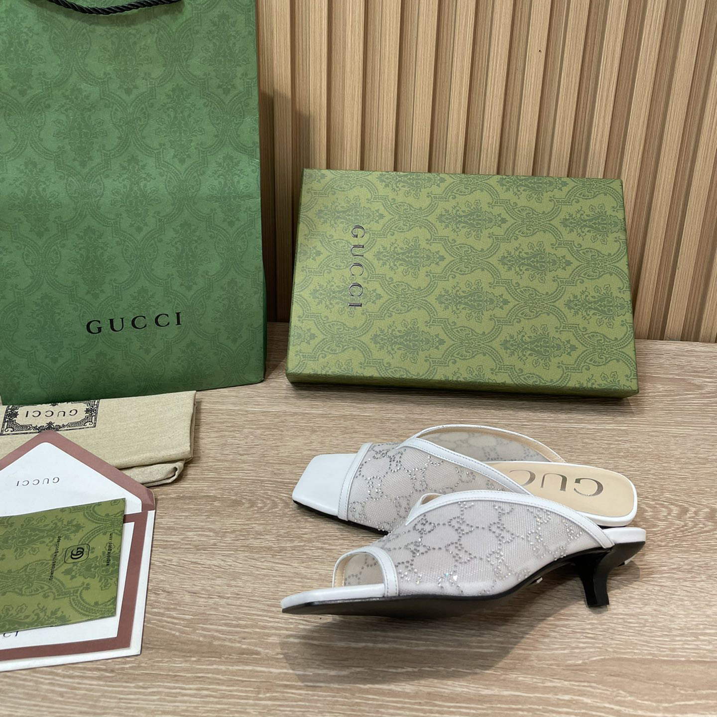 Gucci Women's GG Sandal With Heel Height Of 3.5cm - DopestKickz