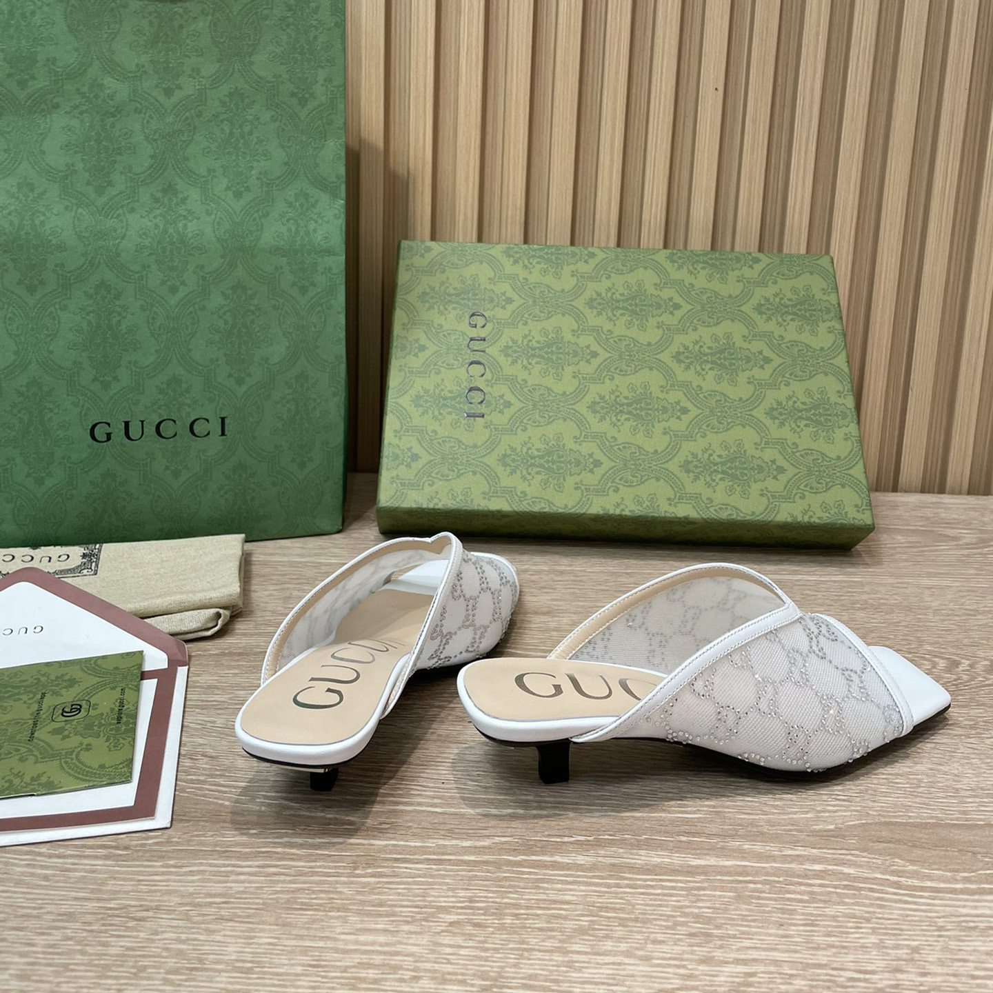 Gucci Women's GG Sandal With Heel Height Of 3.5cm - DopestKickz