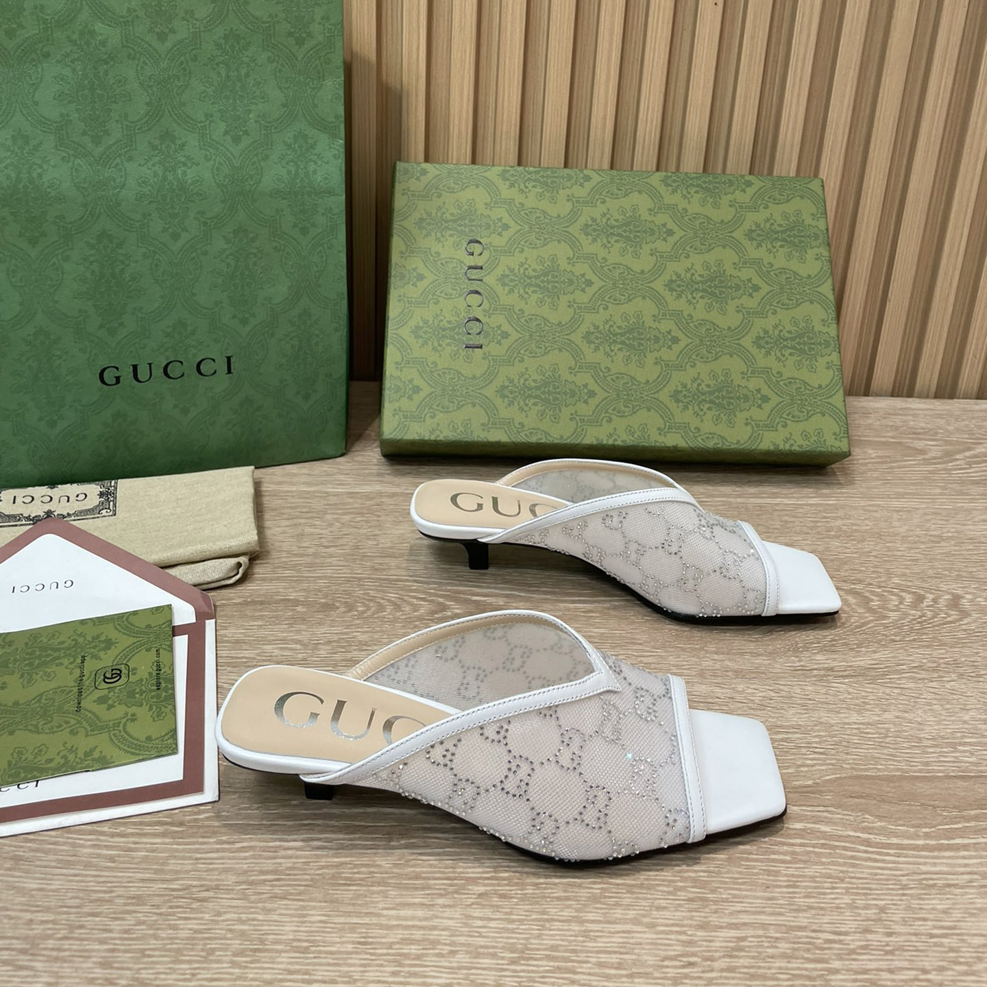 Gucci Women's GG Sandal With Heel Height Of 3.5cm - DopestKickz