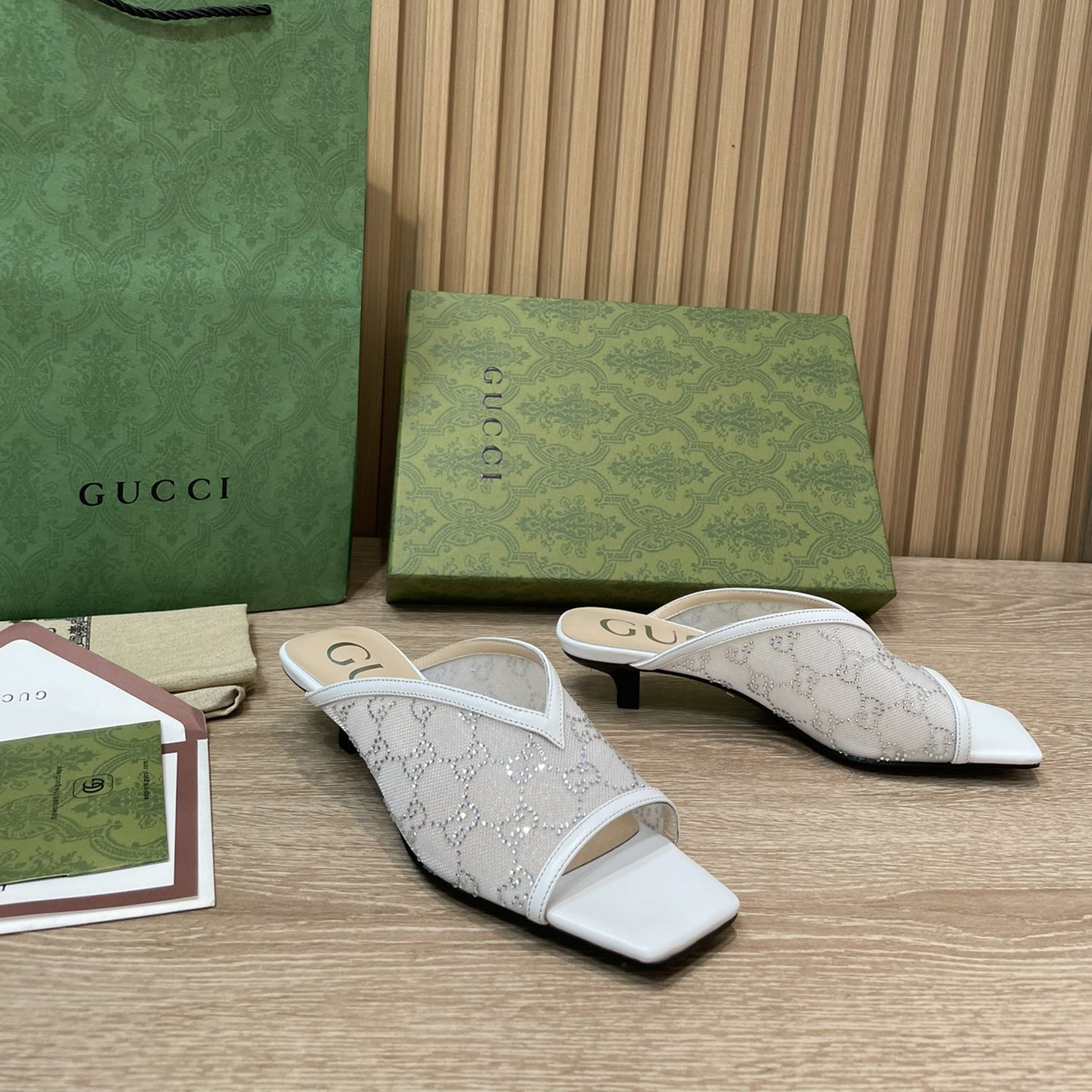 Gucci Women's GG Sandal With Heel Height Of 3.5cm - DopestKickz