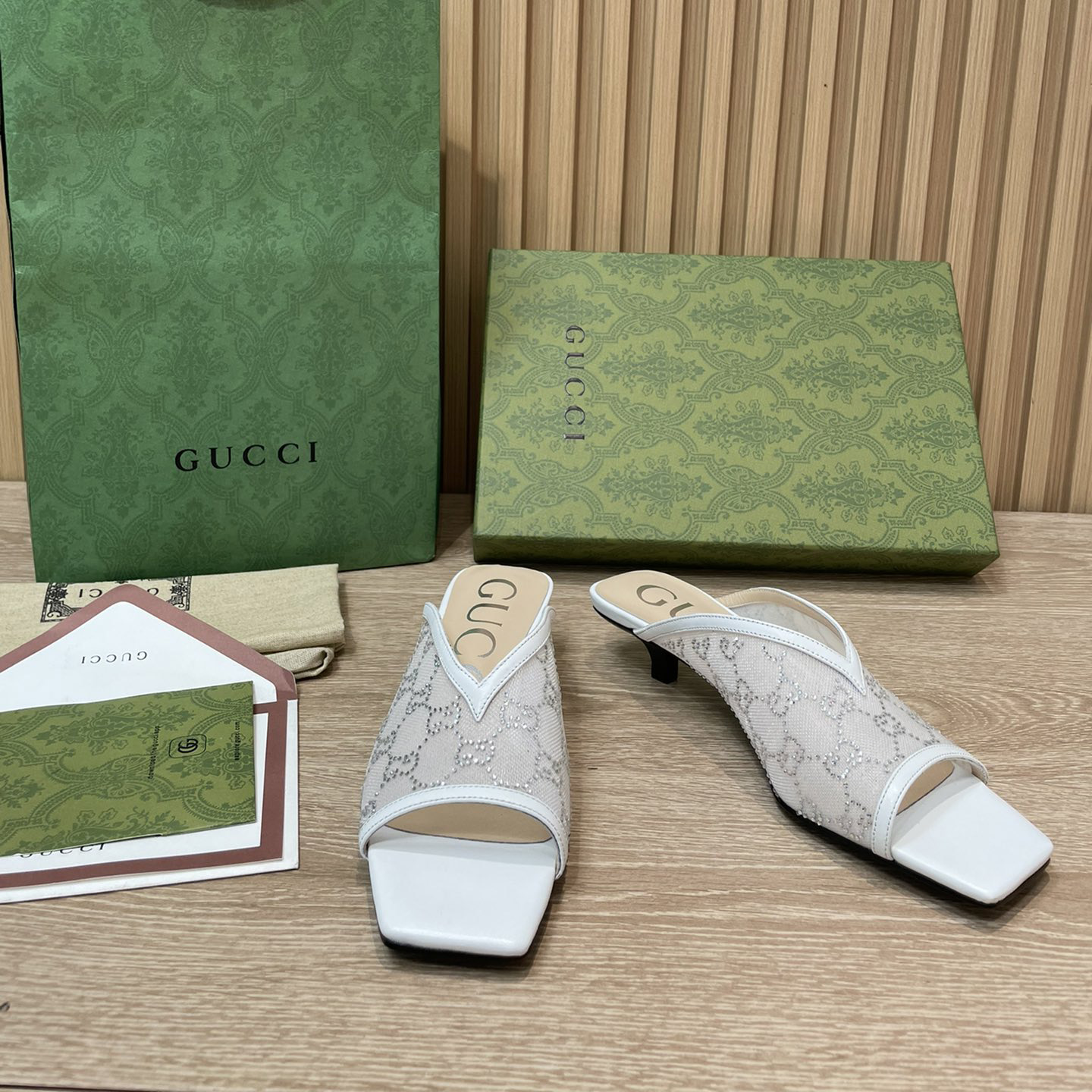 Gucci Women's GG Sandal With Heel Height Of 3.5cm - DopestKickz