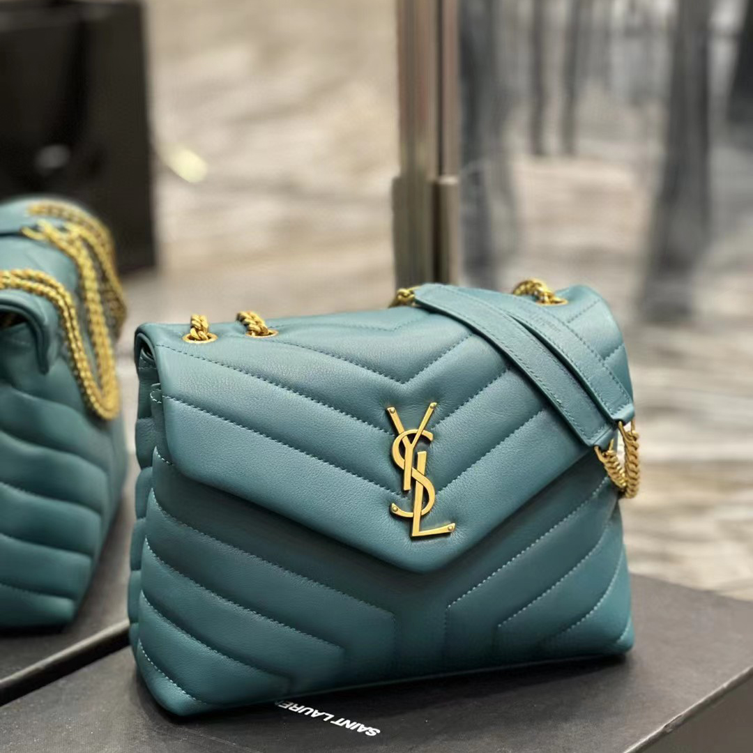 Saint Laurent Loulou Small Chain Bag In Matelasse ''Y'' Leather(23-17-9cm) - DopestKickz