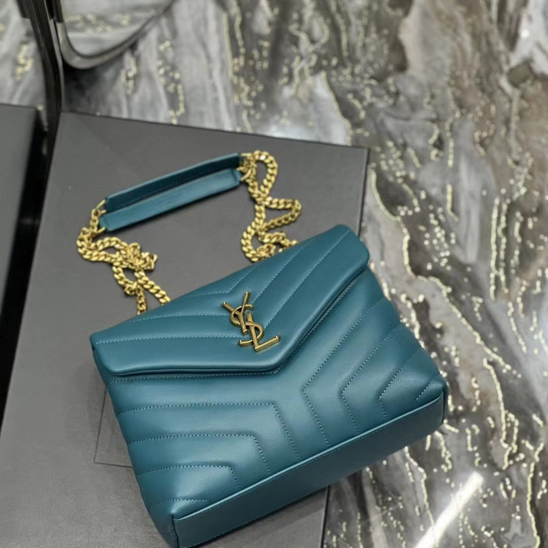 Saint Laurent Loulou Small Chain Bag In Matelasse ''Y'' Leather(23-17-9cm) - DopestKickz