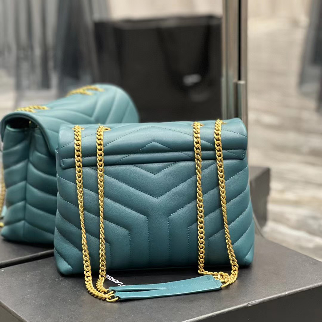 Saint Laurent Loulou Small Chain Bag In Matelasse ''Y'' Leather(23-17-9cm) - DopestKickz