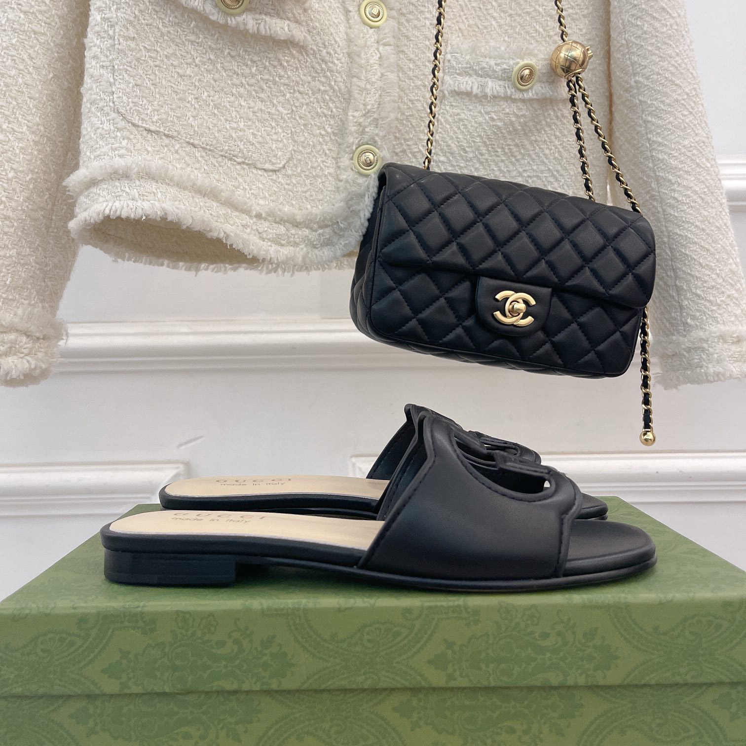 Gucci Women's Interlocking G Cut-Out Slide Sandal - DopestKickz