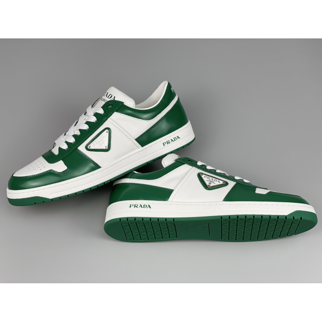 Prada Downtown Leather Sneakers - DopestKickz