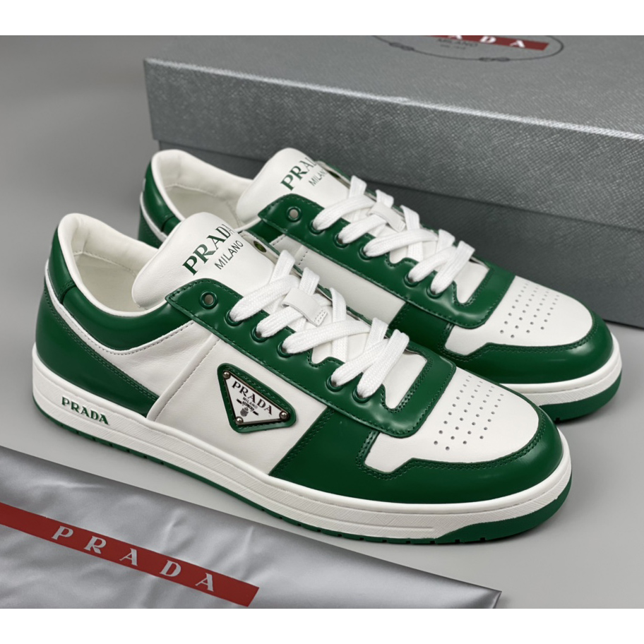 Prada Downtown Leather Sneakers - DopestKickz