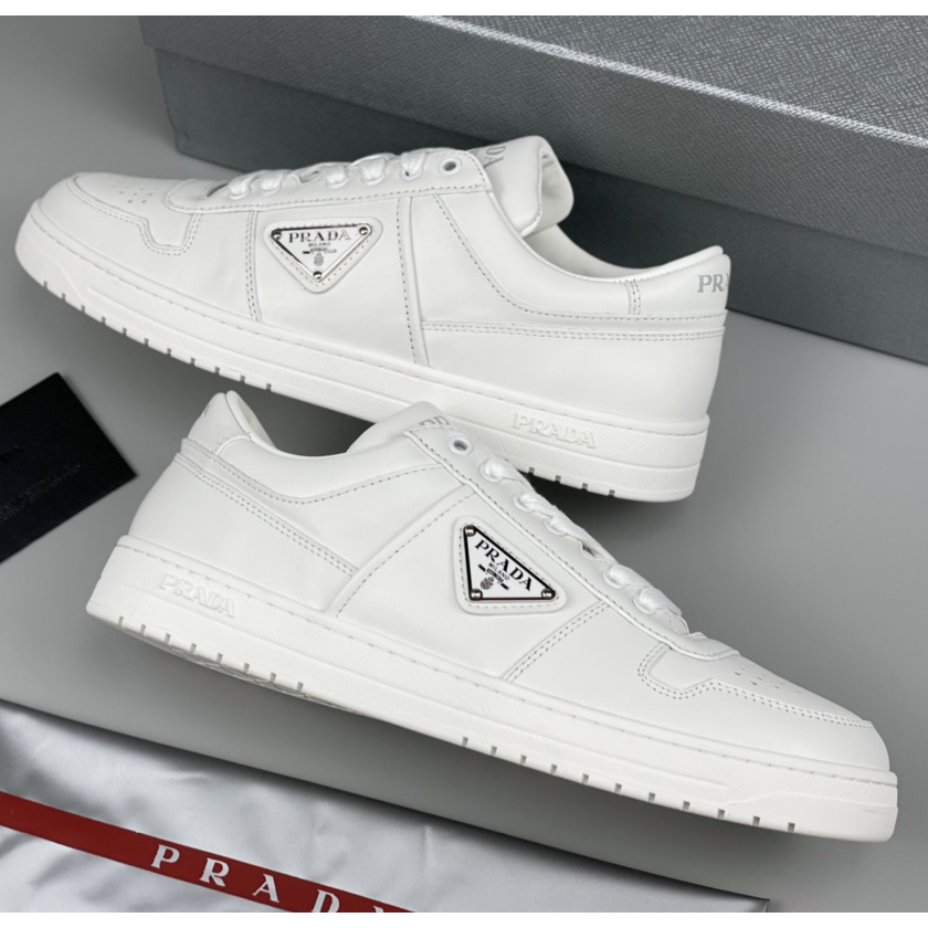 Prada Downtown Leather Sneakers - DopestKickz