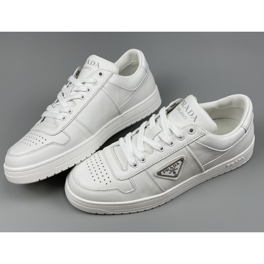 Prada Downtown Leather Sneakers - DopestKickz