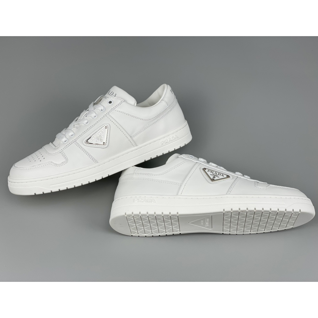 Prada Downtown Leather Sneakers - DopestKickz