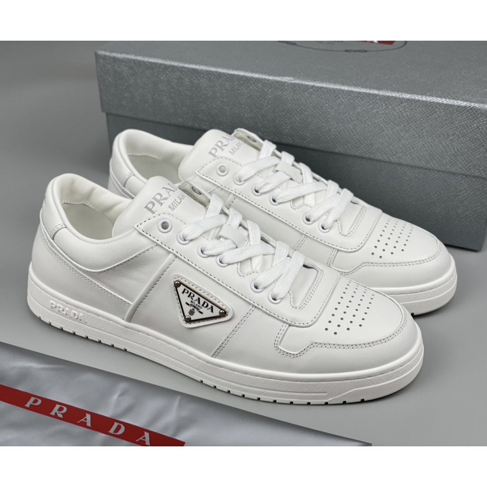 Prada Downtown Leather Sneakers - DopestKickz
