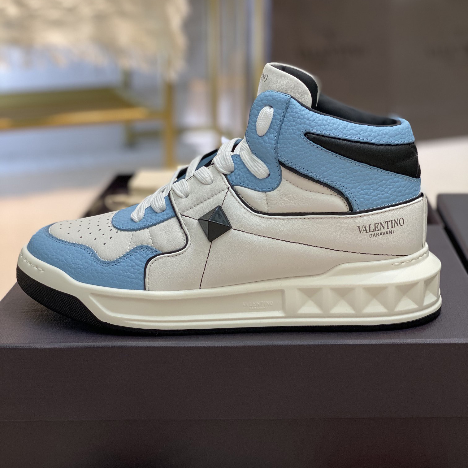 Valenti  One Stud Mid-Top Nappa Sneaker - DopestKickz